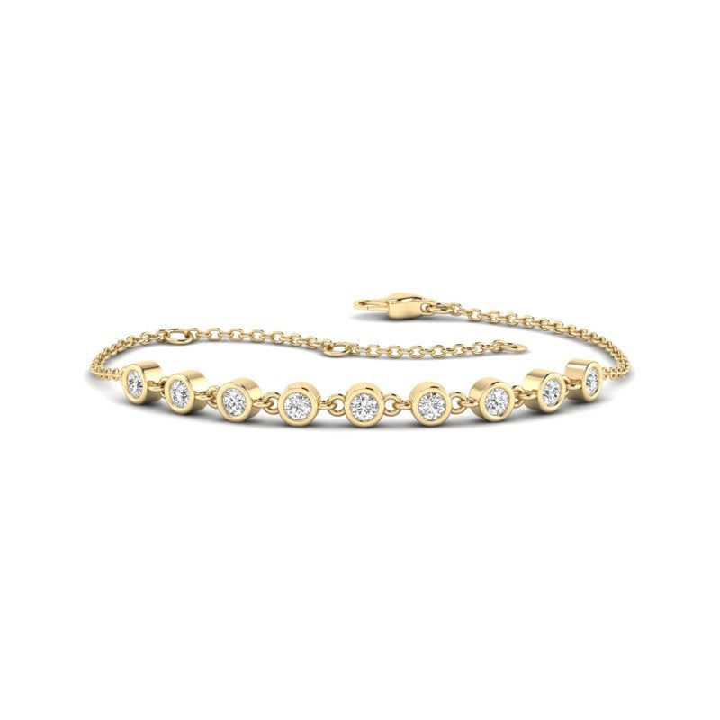 Yellow Gold Bubble Bezel Bracelet (1ctw)